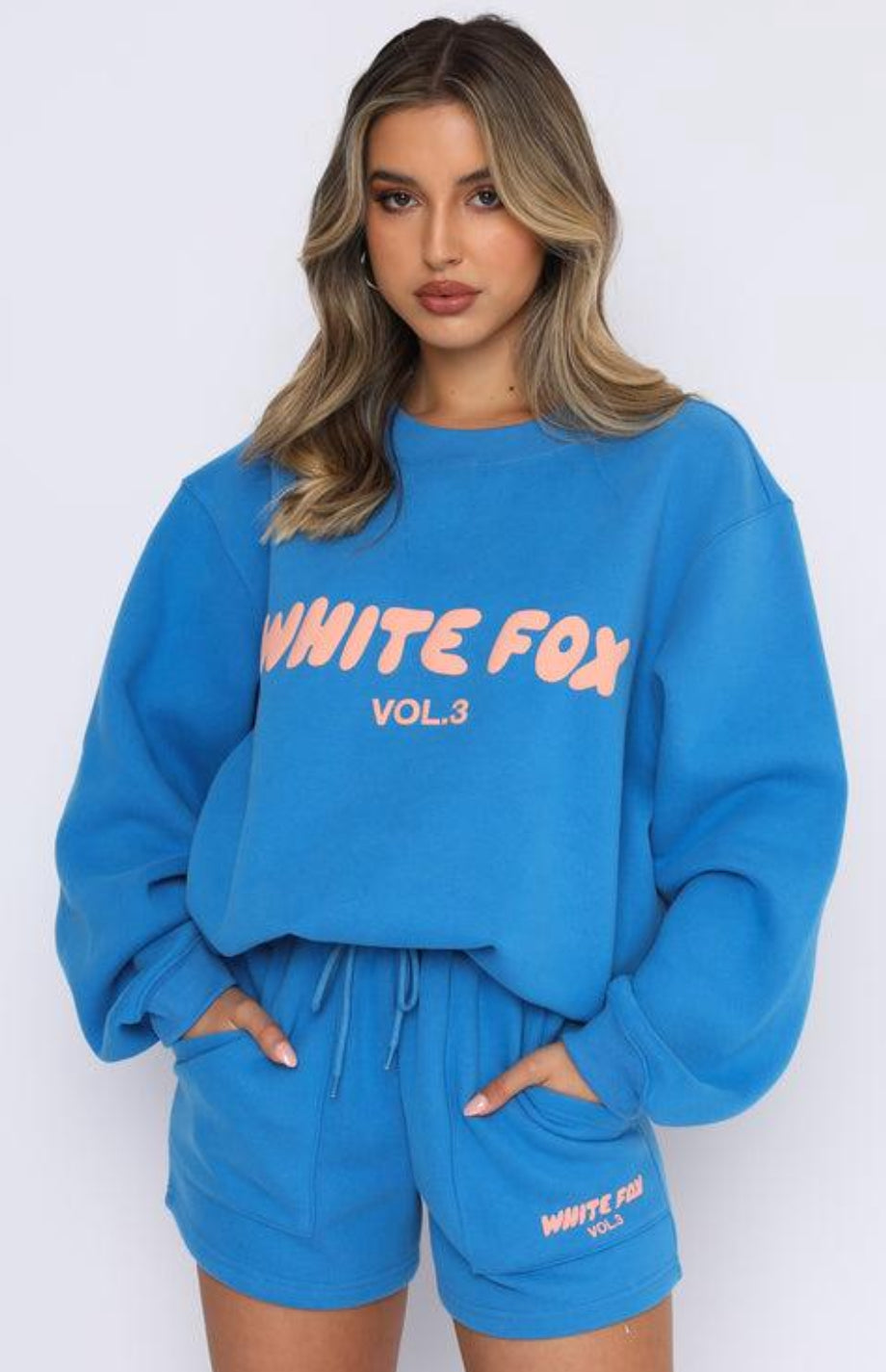 White Fox Offstage Sweater Azure