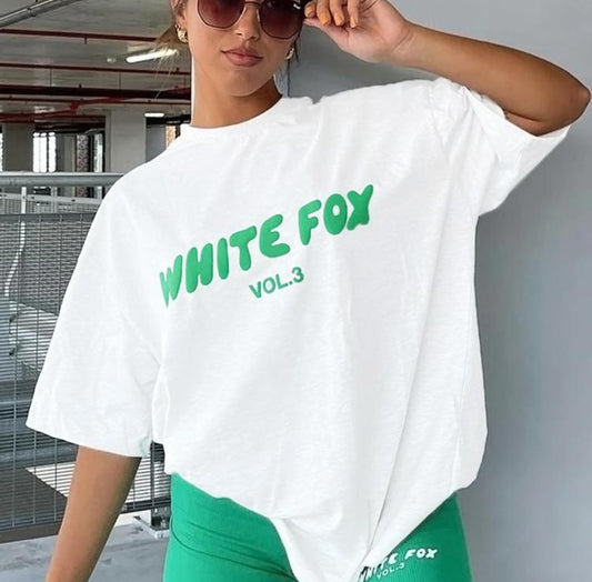 White Fox Offstage Oversized Tee Green